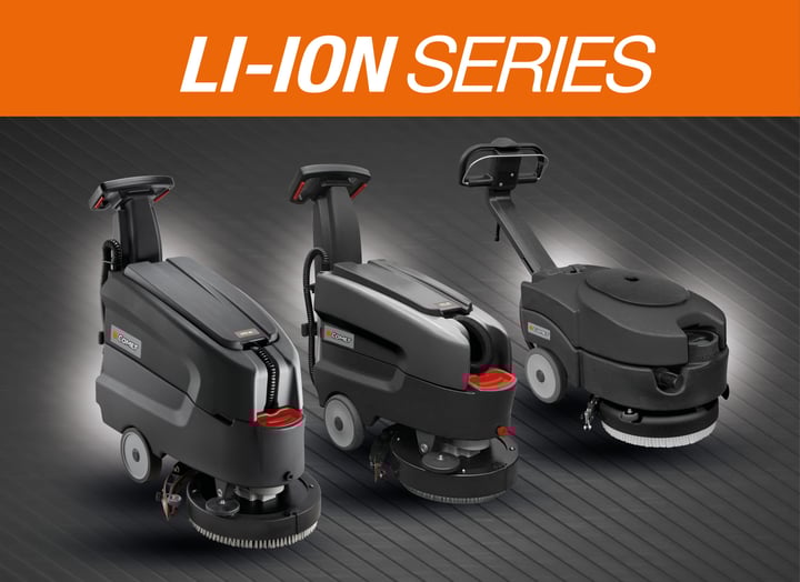 THE NEW COMET RANGE OF FLOOR SCRUBBER DRYERS WITH LITHIUM BATTERIES