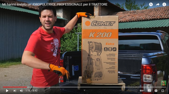 MATT THE FARMER TESTA L’IDROPULITRICE AD ACQUA FREDDA COMET K200