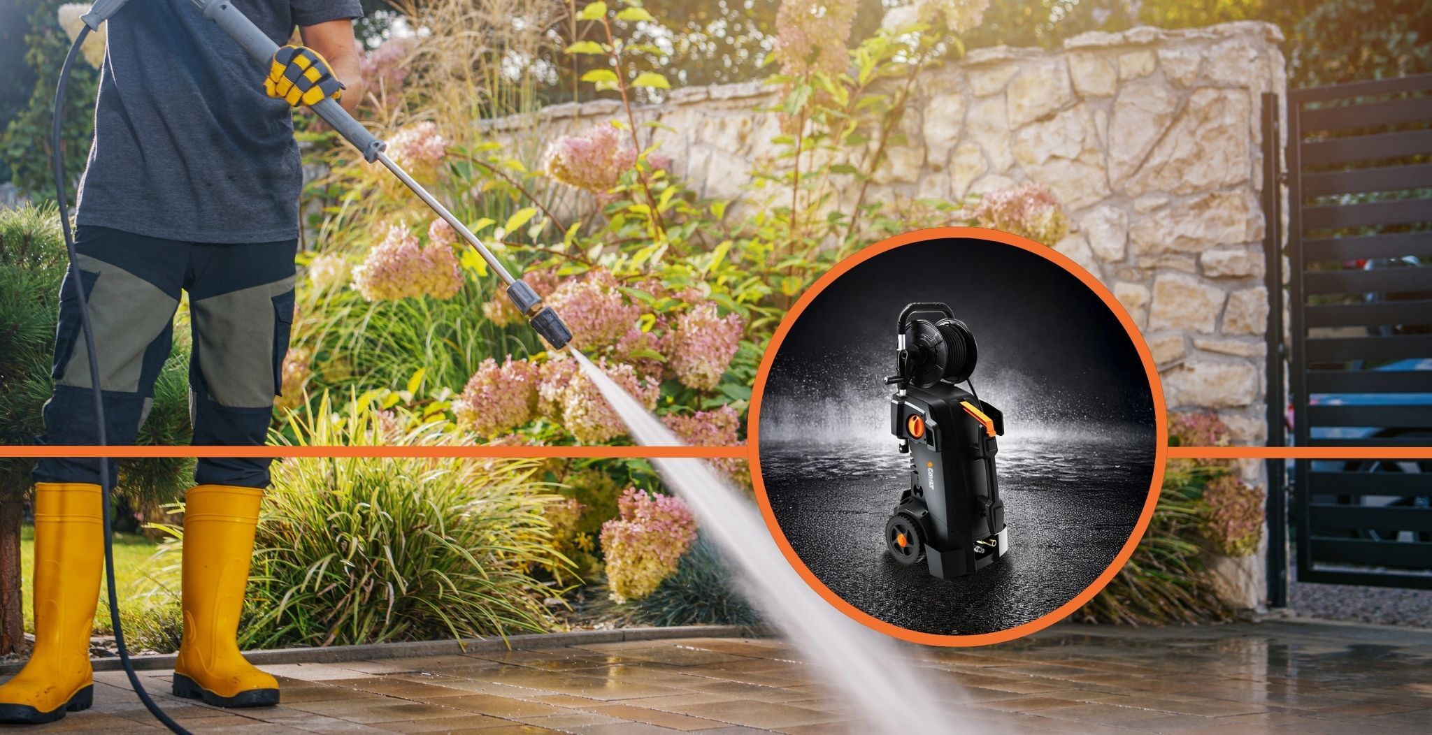 PULIRE IL GIARDINO CON L’IDROPULITRICE È PIÙ FACILE E VELOCE